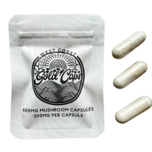 West Coast Gold Caps Mushroom Capsules 600mg
