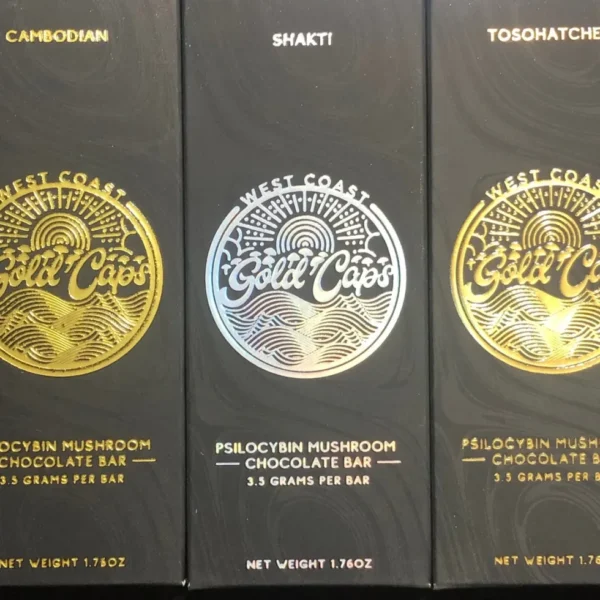 West Coast Gold Caps Shakti Chocolate Bars
